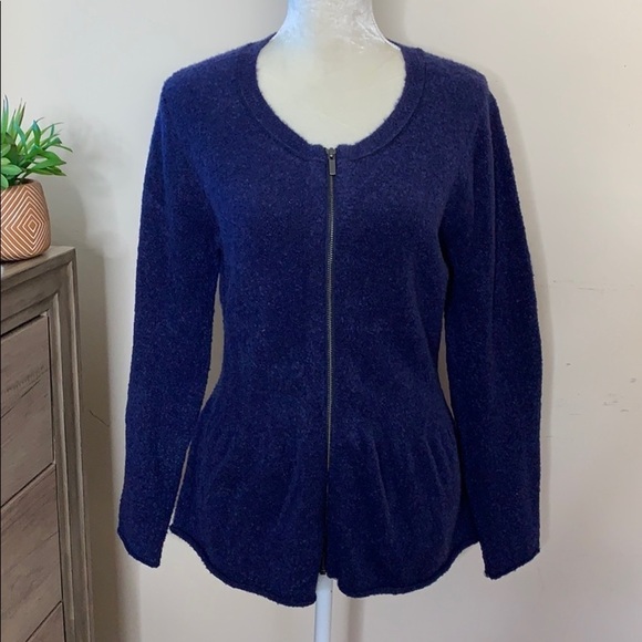 nwt // caslon peplum boucle full zip jacket - Picture 2 of 8